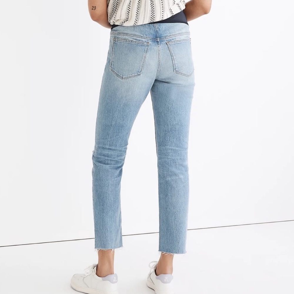 Madewell Maternity Over-the-Belly Perfect Vintage Jeans in Coney Wash Size 26 - Picture 4 of 12